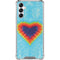 Liquid Blue Tie Dye Heart Galaxy A14 5G Clear Case