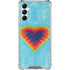 Liquid Blue Tie Dye Heart Galaxy A14 5G Clear Case