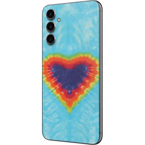 Liquid Blue Tie Dye Heart Galaxy A14 5G Skin