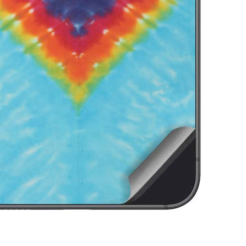 Liquid Blue Tie Dye Heart Galaxy A14 5G Skin