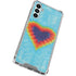 Liquid Blue Tie Dye Heart Galaxy A15 5G Clear Case