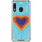 Liquid Blue Tie Dye Heart Galaxy A30 Clear Case