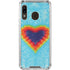 Liquid Blue Tie Dye Heart Galaxy A30 Clear Case