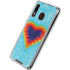 Liquid Blue Tie Dye Heart Galaxy A30 Clear Case