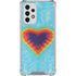 Liquid Blue Tie Dye Heart Galaxy A53 5G Clear Case