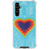 Liquid Blue Tie Dye Heart Galaxy A54 5G Clear Case