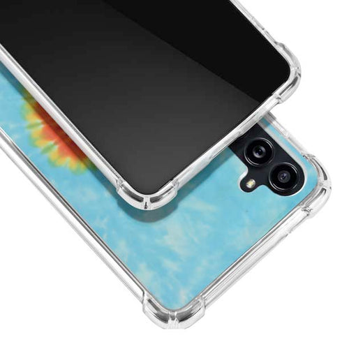 Liquid Blue Tie Dye Heart Galaxy A54 5G Clear Case
