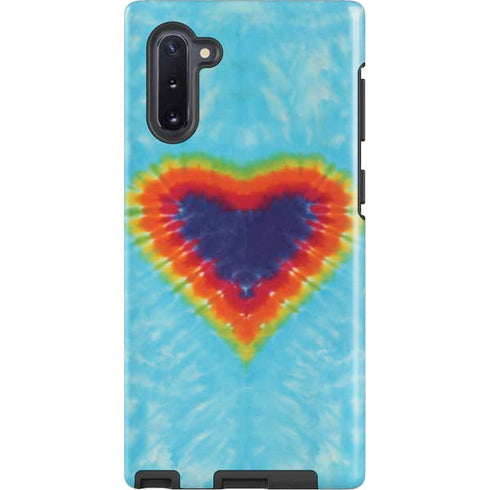 Liquid Blue Tie Dye Heart Galaxy Note 10 Pro Case