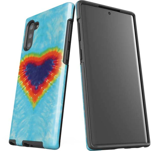 Liquid Blue Tie Dye Heart Galaxy Note 10 Pro Case