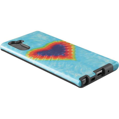 Liquid Blue Tie Dye Heart Galaxy Note 10 Pro Case