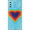 Liquid Blue Tie Dye Heart Galaxy Note 10 Skin