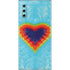 Liquid Blue Tie Dye Heart Galaxy Note 10 Skin