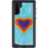 Liquid Blue Tie Dye Heart Galaxy Note 10 Waterproof Case