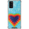 Liquid Blue Tie Dye Heart Galaxy Note20 5G Clear Case