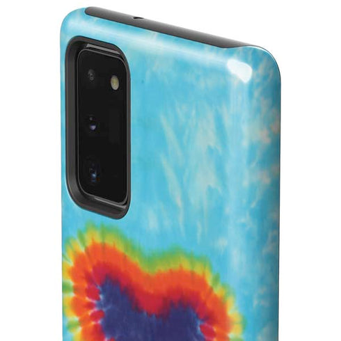 Liquid Blue Tie Dye Heart Galaxy Note20 5G Pro Case