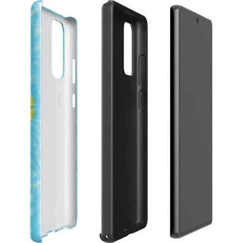 Liquid Blue Tie Dye Heart Galaxy Note20 5G Pro Case