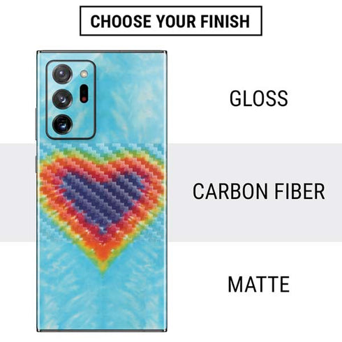 Liquid Blue Tie Dye Heart Galaxy Note20 Ultra 5G Skin