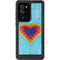 Liquid Blue Tie Dye Heart Galaxy Note20 Ultra 5G Waterproof Case