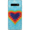 Liquid Blue Tie Dye Heart Galaxy S10 Plus Skin