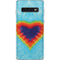 Liquid Blue Tie Dye Heart Galaxy S10 Skin