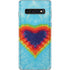 Liquid Blue Tie Dye Heart Galaxy S10 Skin