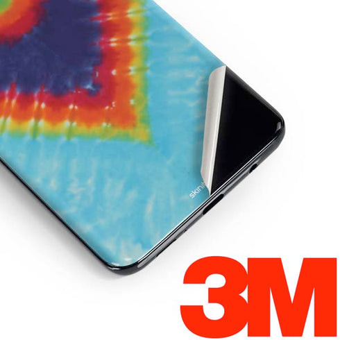 Liquid Blue Tie Dye Heart Galaxy S10 Skin