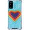 Liquid Blue Tie Dye Heart Galaxy S20 FE Clear Case
