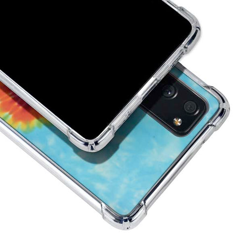Liquid Blue Tie Dye Heart Galaxy S20 FE Clear Case