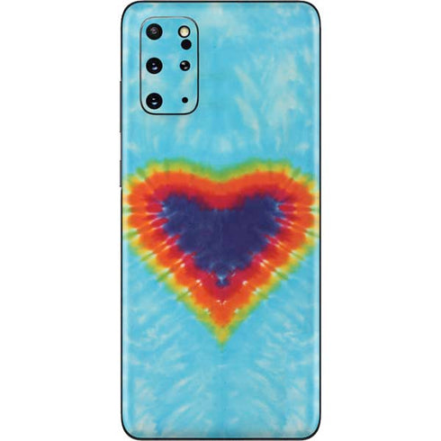Liquid Blue Tie Dye Heart Galaxy S20 Plus Skin