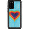 Liquid Blue Tie Dye Heart Galaxy S20 Plus Waterproof Case