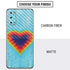 Liquid Blue Tie Dye Heart Galaxy S20 Skin