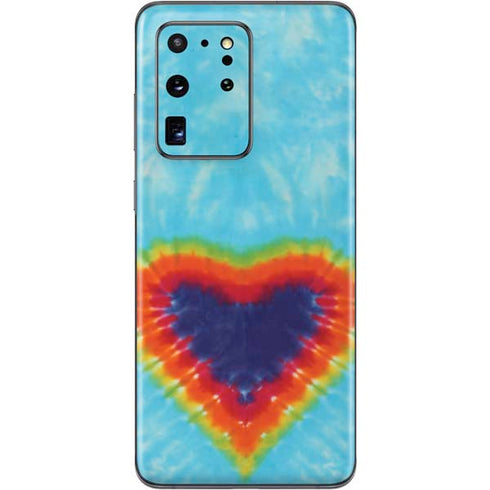 Liquid Blue Tie Dye Heart Galaxy S20 Ultra 5G Skin