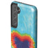 Liquid Blue Tie Dye Heart Galaxy S21 5G Pro Case