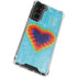 Liquid Blue Tie Dye Heart Galaxy S21 FE Clear Case
