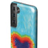 Liquid Blue Tie Dye Heart Galaxy S21 FE Pro Case