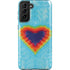 Liquid Blue Tie Dye Heart Galaxy S21 Plus 5G Pro Case