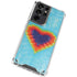Liquid Blue Tie Dye Heart Galaxy S21 Ultra 5G Clear Case