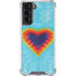 Liquid Blue Tie Dye Heart Galaxy S22 Clear Case