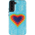 Liquid Blue Tie Dye Heart Galaxy S22 Plus Pro Case