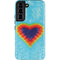 Liquid Blue Tie Dye Heart Galaxy S22 Pro Case