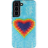 Liquid Blue Tie Dye Heart Galaxy S22 Pro Case