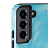 Liquid Blue Tie Dye Heart Galaxy S22 Pro Case