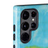 Liquid Blue Tie Dye Heart Galaxy S22 Ultra Pro Case