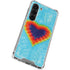 Liquid Blue Tie Dye Heart Galaxy S23 Clear Case