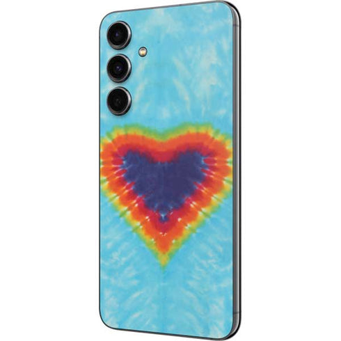 Liquid Blue Tie Dye Heart Galaxy S23 FE Skin