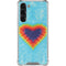 Liquid Blue Tie Dye Heart Galaxy S23 Plus Clear Case