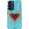 Liquid Blue Tie Dye Heart Galaxy S23 Plus Pro Case