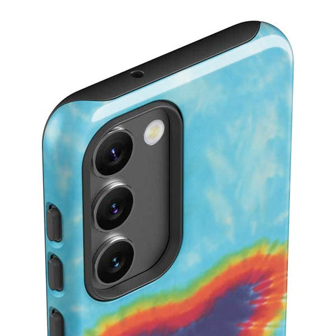 Liquid Blue Tie Dye Heart Galaxy S23 Plus Pro Case