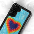 Liquid Blue Tie Dye Heart Galaxy S23 Plus Waterproof Case
