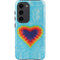 Liquid Blue Tie Dye Heart Galaxy S23 Pro Case